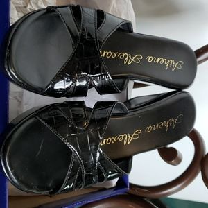 Athena Alexander black wedges